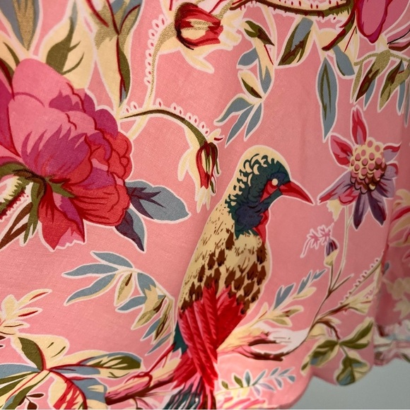 NWT Chelsea & Theodore Floral Bird Print Patchwork Maxi Skirt M - Picture 4 of 10